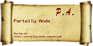 Partelly Anda névjegykártya